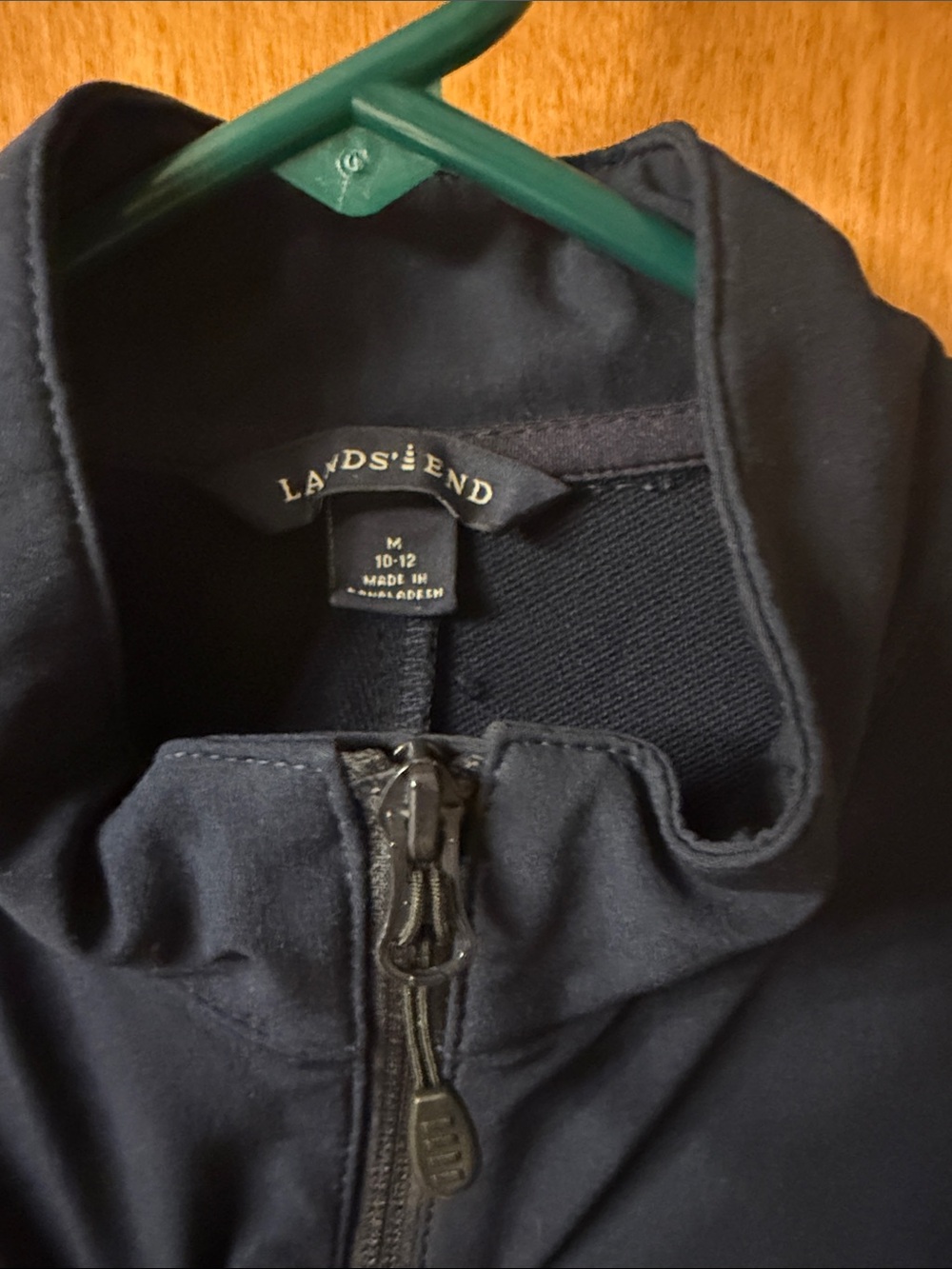 Land’s End Navy Zip-Front Lightweight Jacket - Picture 3 of 4